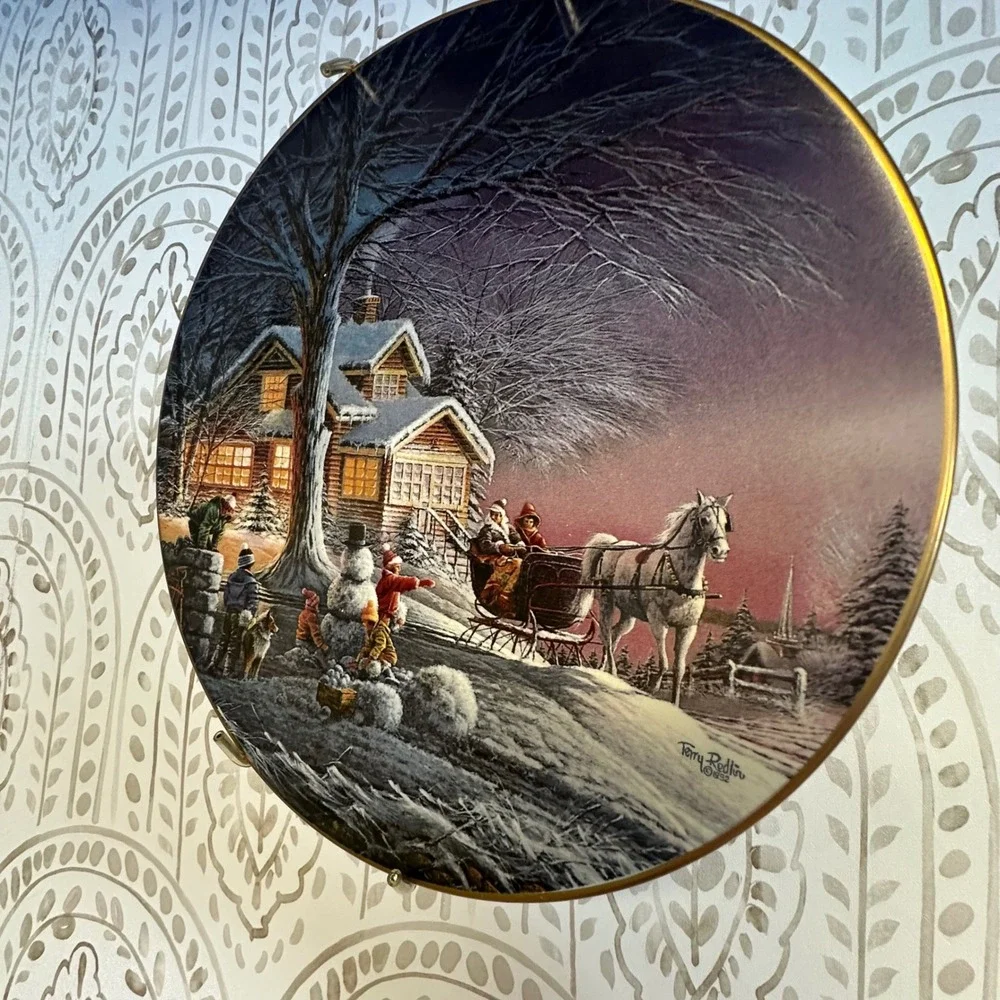 Terry Redlin Winter Wonderland Collector Plate Hadley House Limited Edition xmas